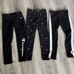 Champion Kids Black Leggings Trio